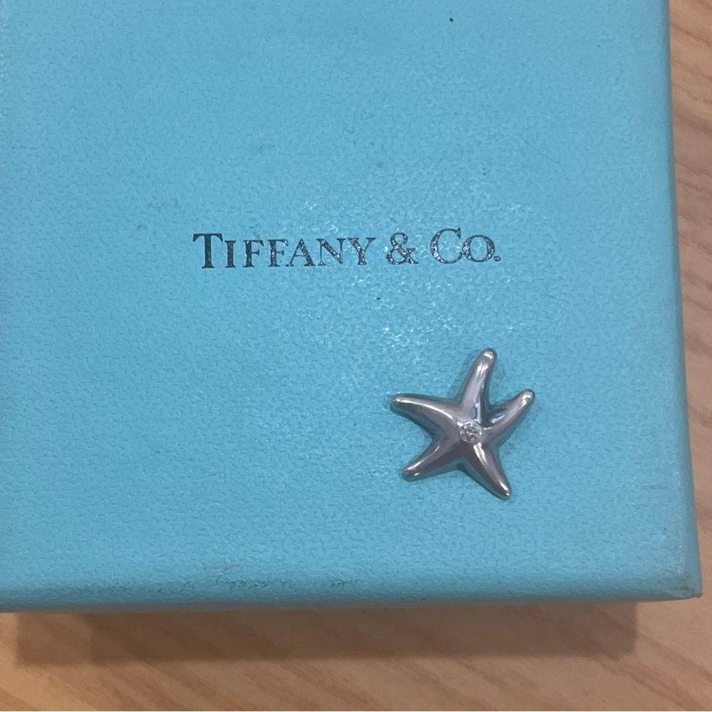 Tiffany & Co elsa peretti sterling silver starfish with diamond